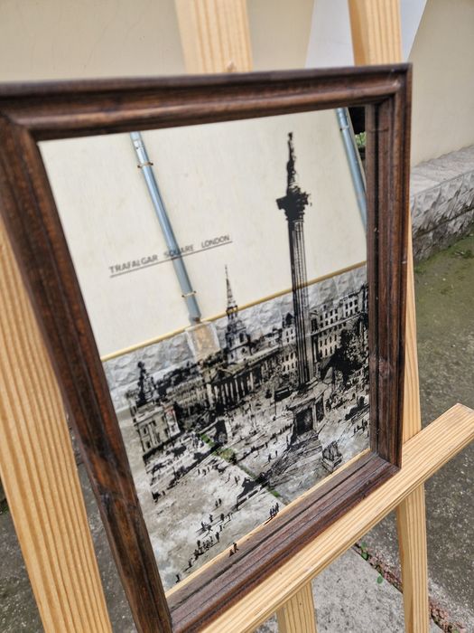 Страхотно антикварно рекламно огледало