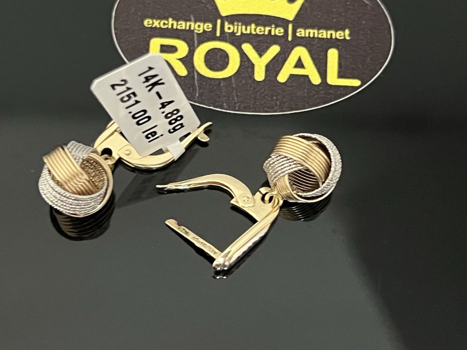 Bijuteria Royal CB : Cercei dama aur 14k 585   4,88 gr