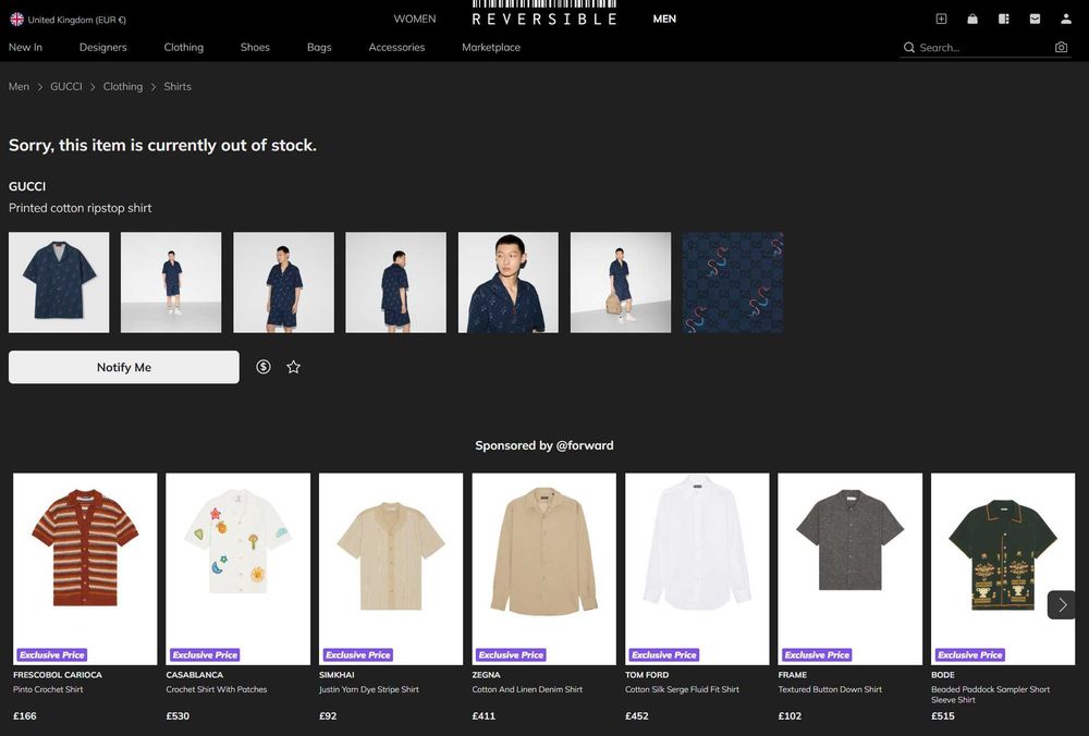 Лимитирана Риза Gucci Printed Cotton Ripstop (The Year of Snake)