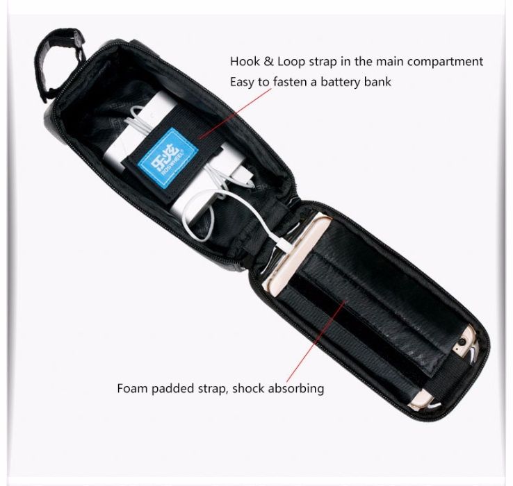 Geanta Roswheel impermeabila cadru bicicleta smartphone cu depozitare