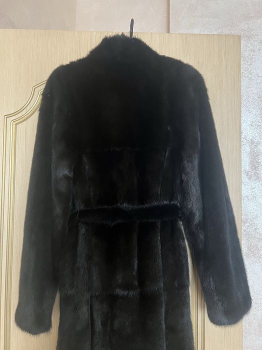 Норковая шуба черная