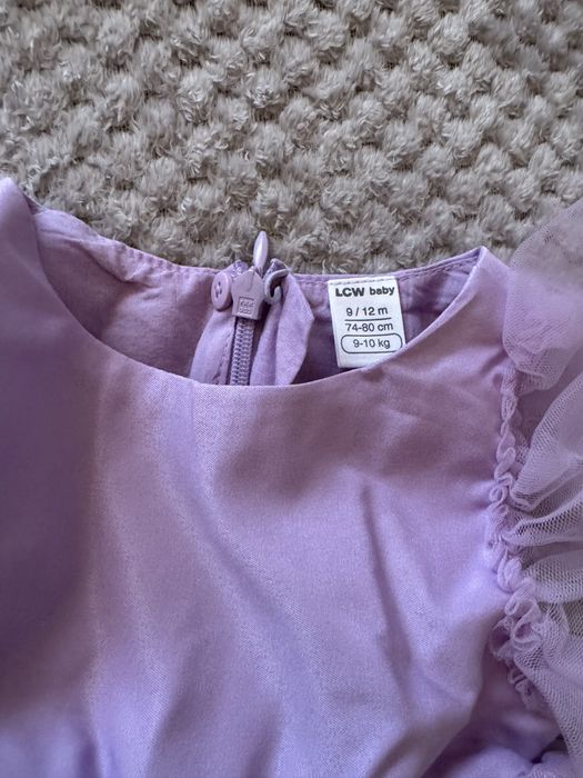 Rochie printesa mov bebe fetita 9-12 luni 74-80 cm