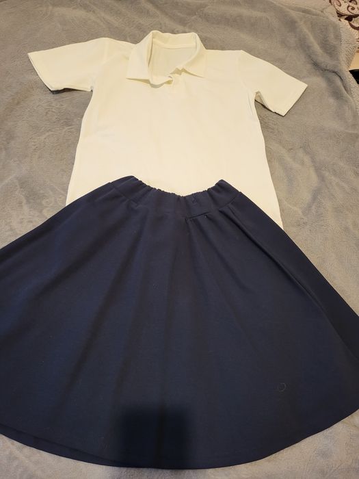 Uniforma fetite, fusta -tricou ,11-12 ani