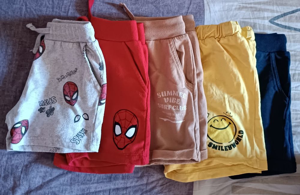 Лот 5 чифта къси панталони, 1 блуза, потник-116см., 1 блуза Адидас 110