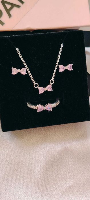 Set Nou Pandora Moments Fundiță Roz Silver S925 Ale