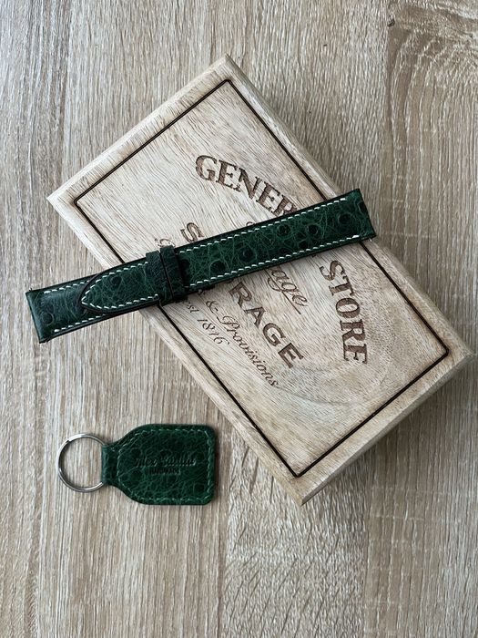 Curea de Ceas 22 mm din Piele de Struț – Lucrată Manual