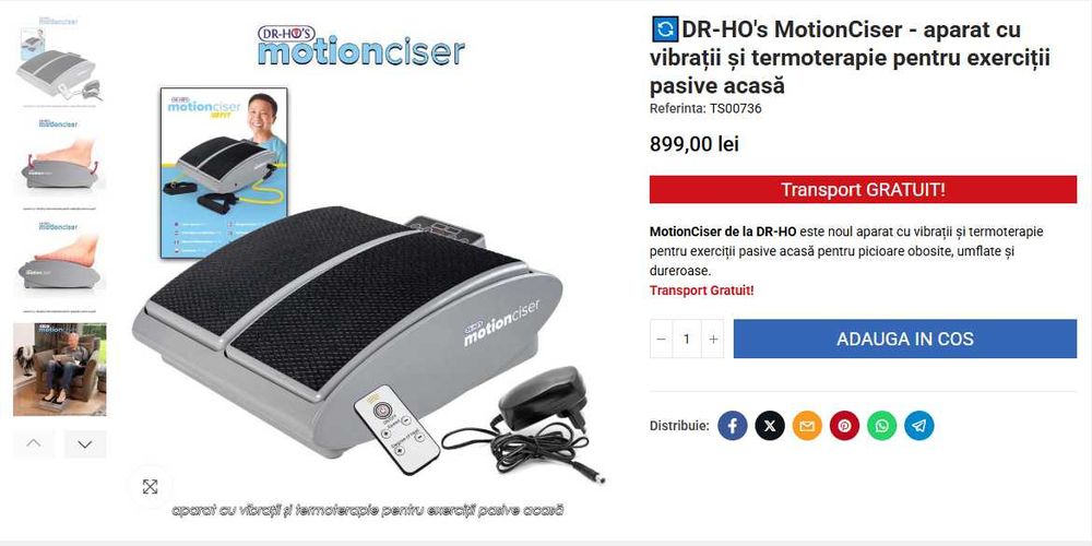 Aparat de masaj pentru picioare și tălpi DR-HO MotionCise