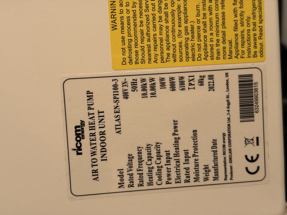 Pompa caldura 10 kw split 3.80