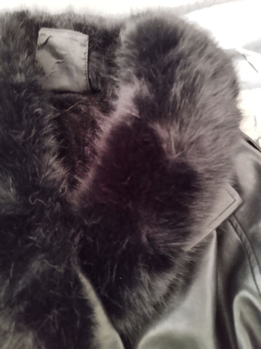 Дамско палто еко кожа