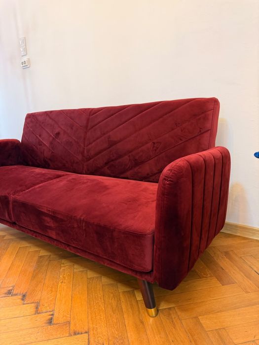 Canapea NOUA extensibila rosu inchis