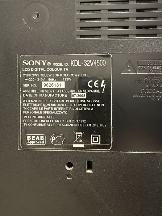 TV Sony Bravia KDL-32V4500