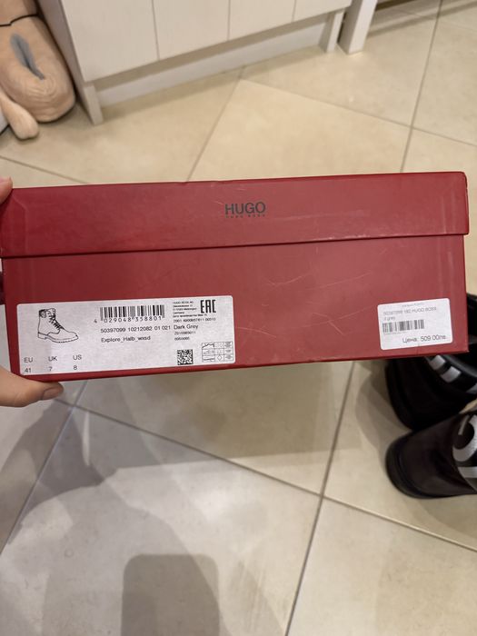 Мъжки боти естествена кожа HUGO BOSS