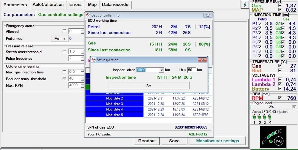 Interfata GPL STAG - Tomasetto  / AGC- Zenit / Cablu / Tester/Diagnoza