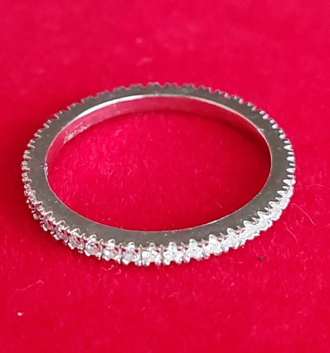 AG88, inel argint 925,tenis, zirconiu alb, nou/marcat