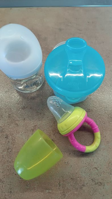 AVENT Купа за съхранение на мляко+стъклено шише+силиконов биберон