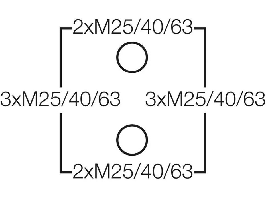 Cutie joncțiune HENSEL KF 5050 G KF5050G 355x255x122mm + 4x presetupe