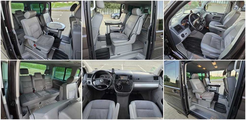 VW MULTIVAN T5 HIGHLINE 2010 7 LOCURI Uși Laterale+Masă Piele/Navigatie/Clima Fata+spate