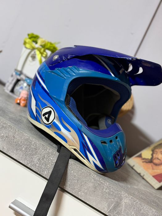 Cască motocross blue
