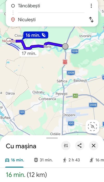 Teren intravilan de 11.000 mp, direct proprietar, zona Niculesti -Peris,IF , lângă National Golf and Country Club, ideal pentru dezvoltări imobiliare!