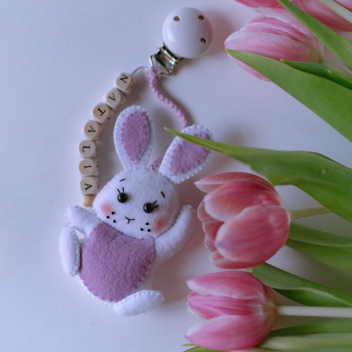Accesoriu ghiozdan iepuraș / Breloc iepuraș pluș