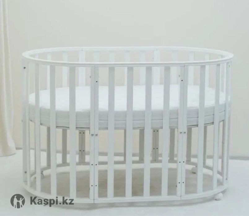 Белая детская кровать люлька