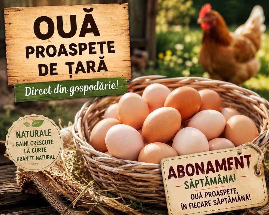 Oua proaspete de tara - direct din gospodarie