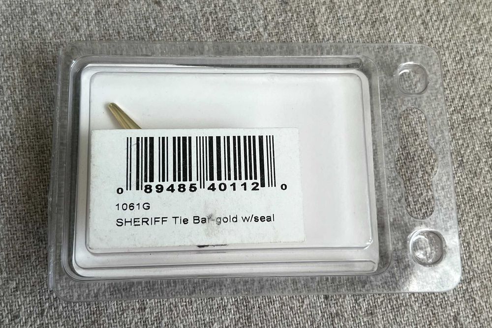 Cravată tip bar Sheriff aurie American Emblem – colecție retro