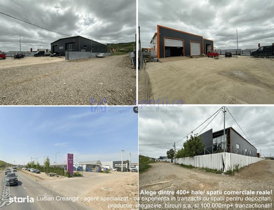 Hale sos. Iasi - Tomesti, aproape de bariera, de la 182mp la 593mp