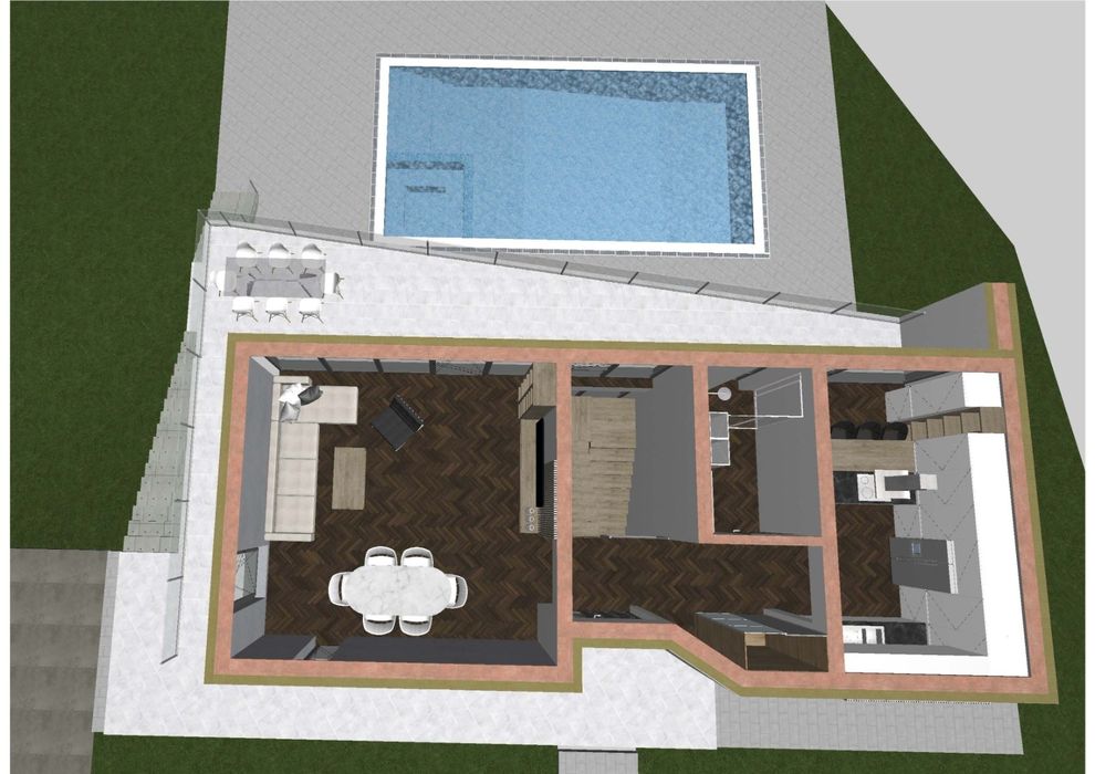 Teren cu autorizatie de construire si  utilitati trase