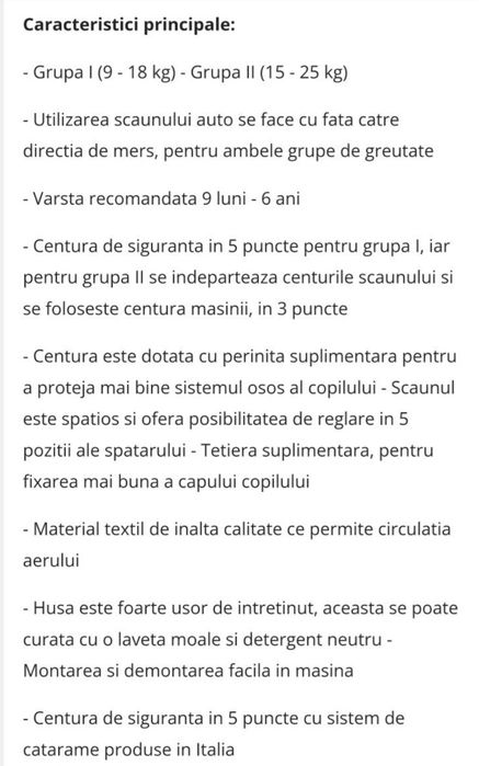 Scaune auto coccolle isofix 4 poziții  9 - 36 kg
