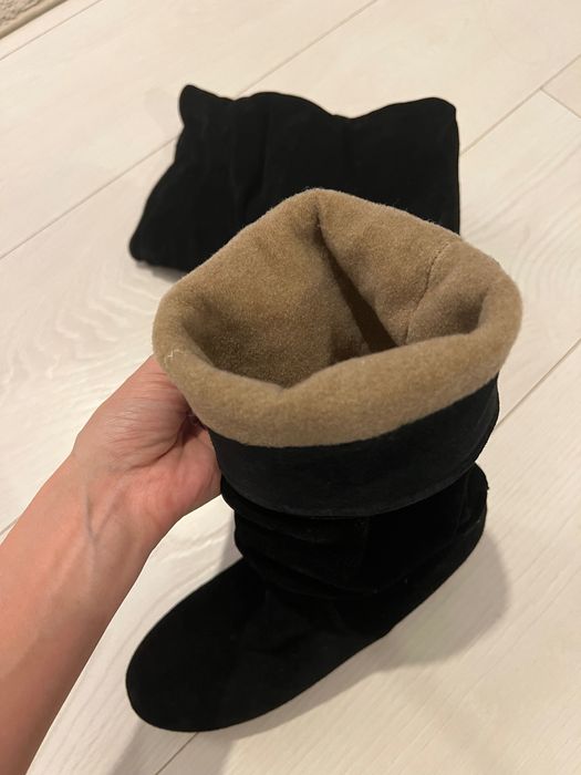 Cizme inalte piele intoarsa