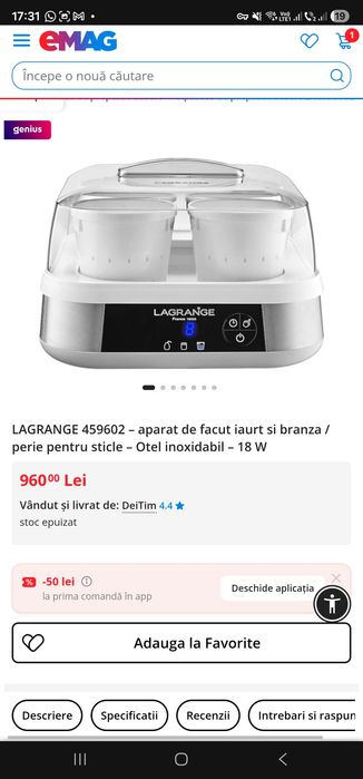 LAGRANGE 459602 – aparat de facut iaurt si branza