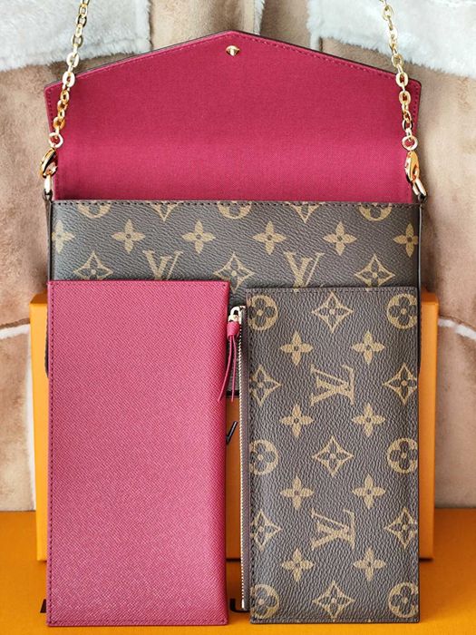LOUIS VUITTON Дамска чанта Chain Pochette Félicie Monogram