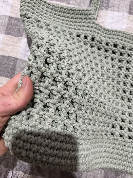 Пляжная сумка из х/б пряжи