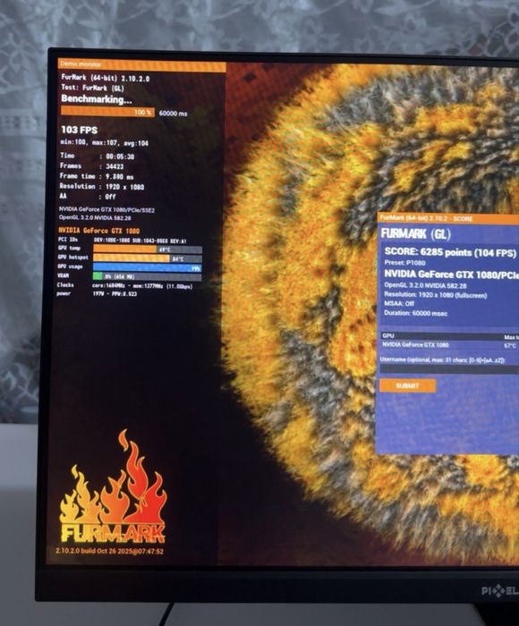 GTX 1080 8gb 3 Fan asus rog strix