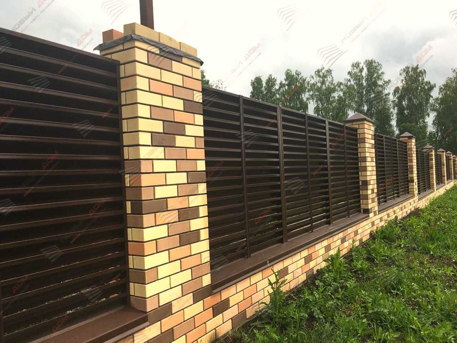 Забор жалюзи горизонтальный