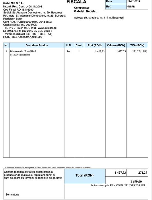 Bluesound NODE – Streamer Hi-Res & DAC cu garanție Pret mic!