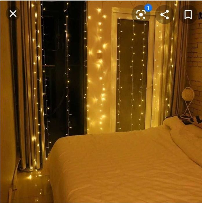 Светеща LED завеса със 120лед светлини