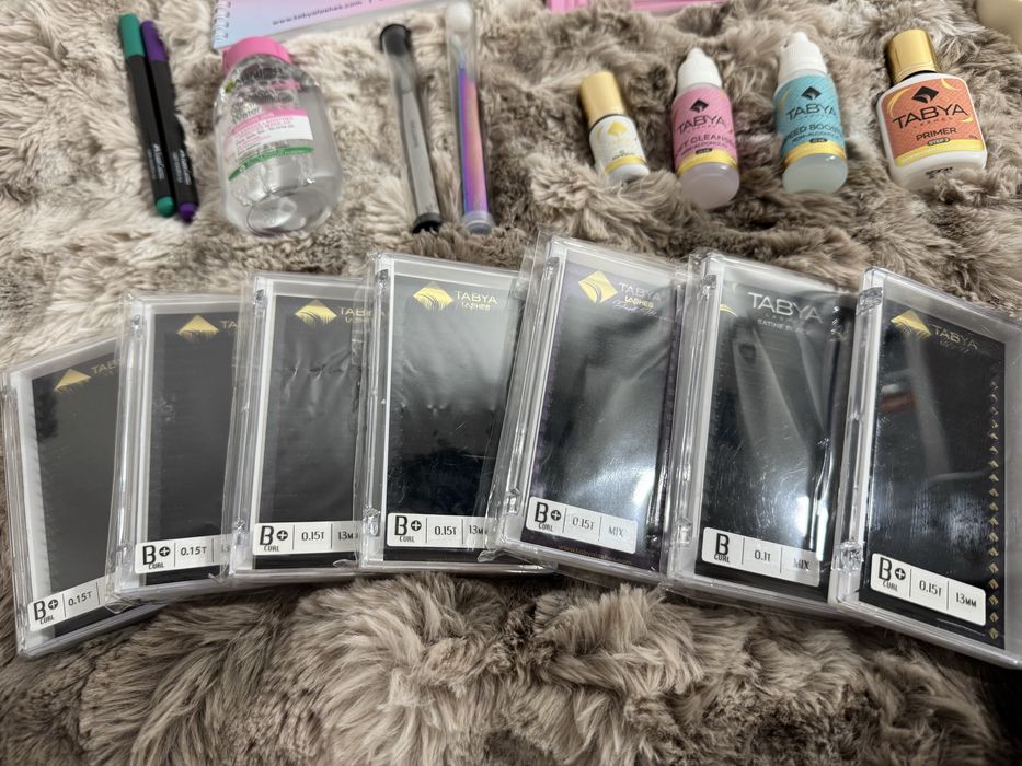 Pachet complet extensii gene - produse premium Tabya Lashes