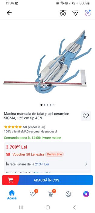 Mașină de taiat gresie si faianță sigma 125cm