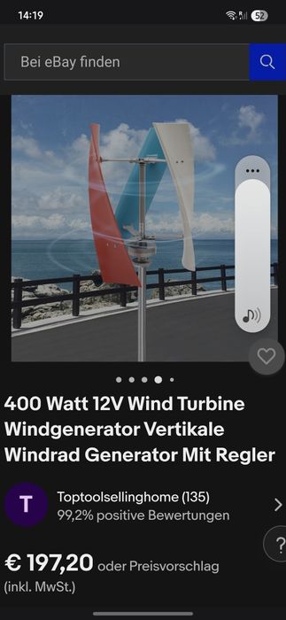 Generator eolian vertical cu turbină eoliană de 400 wați și 12V
