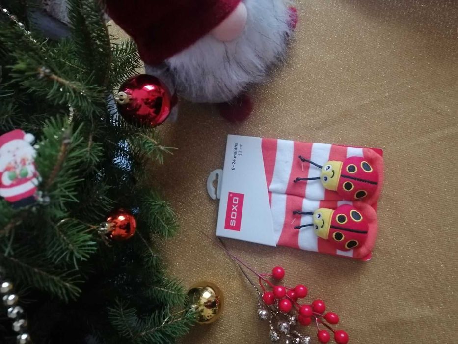 Бебешки чорапи с дрънкалка 0-24 месеца