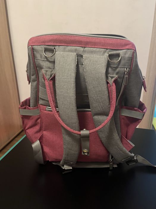 Раница за бебешки принадлежности за количка Lorelli Tina, Pink Grey