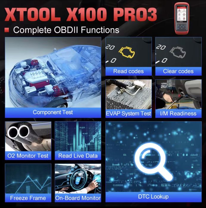 Tester diagnoză auto XTOOL X100Pro3 – Programare chei – NOU, sigilat