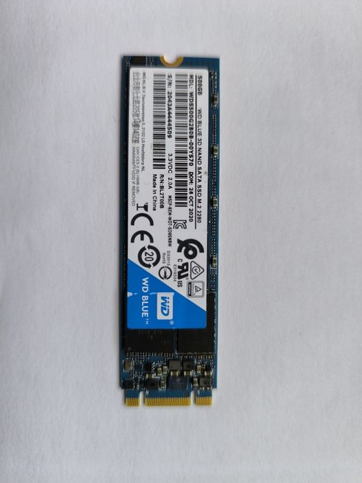 WD BLUE 3D NAND SATA SSD M.2 2280 500GB Nou, doar testat
