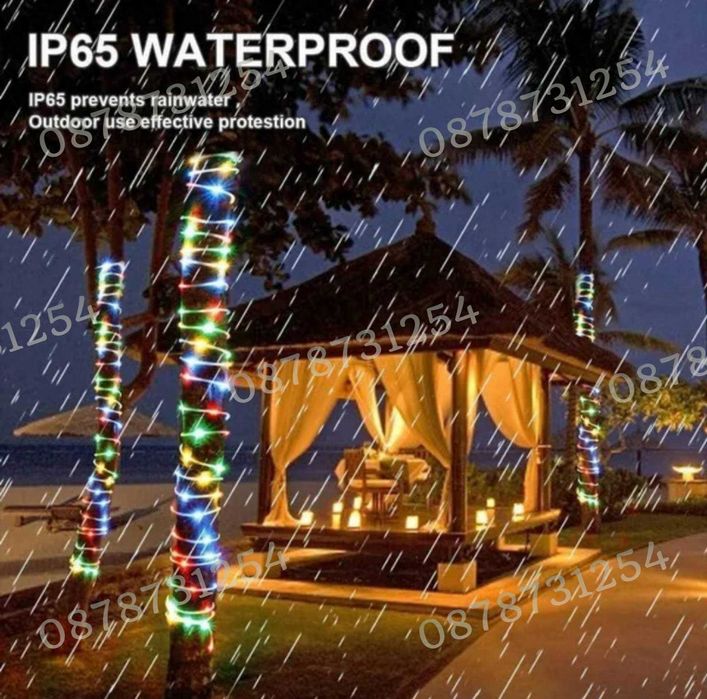 Многоцветен Лед Маркуч за Коледна Украса Водоустойчив  RGB