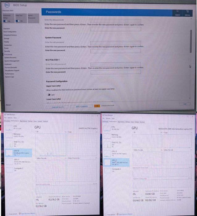 Laptop Dell Precision 3591 Workstation Ultra 7, 64Gb, RTX 2000 Ada + Docking original