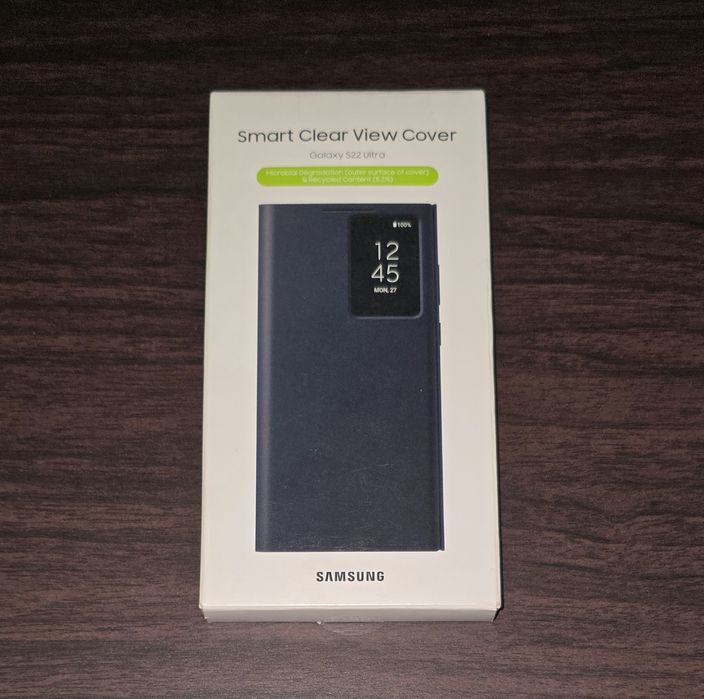 Husa flip smart activa originala Samsung Smart Clear View Cover Galaxy S22 Ultra S908