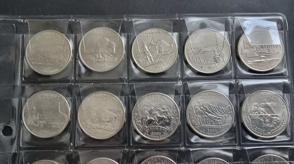 САЩ. 1/4 Американски долари . Quarter . 50 бройки . Пълен комплект.