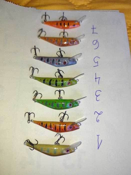 Ръчно изработени воблери - 20лв.